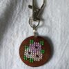 Bunch of Flowers - Handmade Cross Stitch Keychain