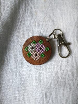 IMG_20260729_162527_777 Bunch of Flowers - Handmade Cross Stitch Keychain