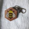 Honey Bee Cross Stitch Keychain
