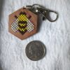 Honey Bee Cross Stitch Keychain