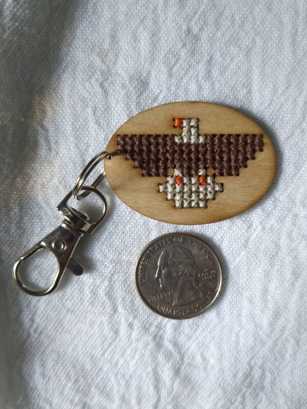 Eagle - Handmade Cross Stitch Keychain