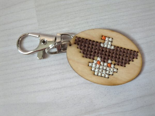 Eagle - Handmade Cross Stitch Keychain