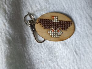 IMG_20260729_162513_820 Eagle - Handmade Cross Stitch Keychain