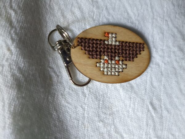 Eagle - Handmade Cross Stitch Keychain