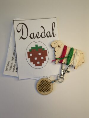 Strawberry Keychain - DIY Cross Stitch Kit